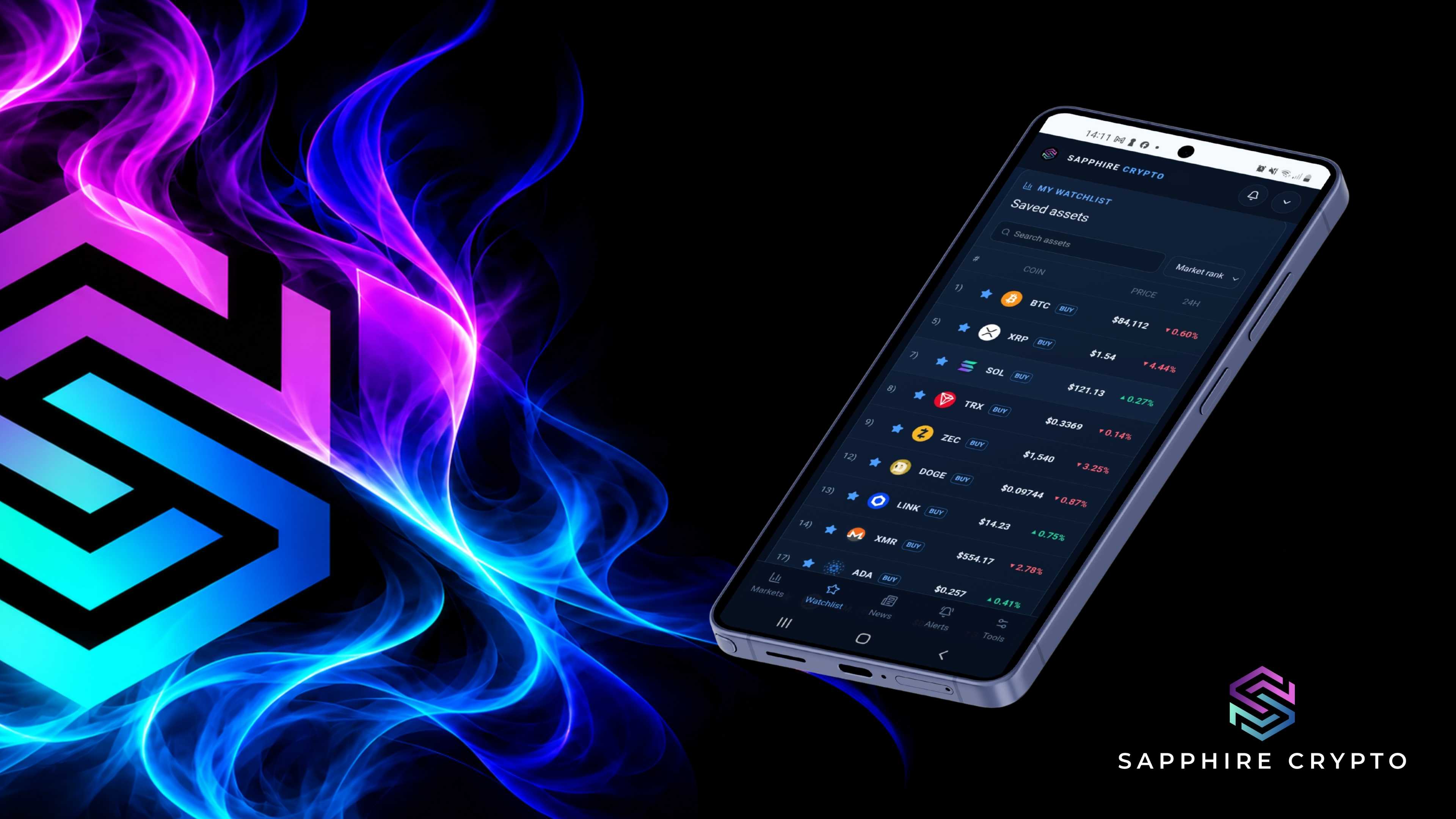 Sapphire Crypto Market Watch Is Coming To Google Play